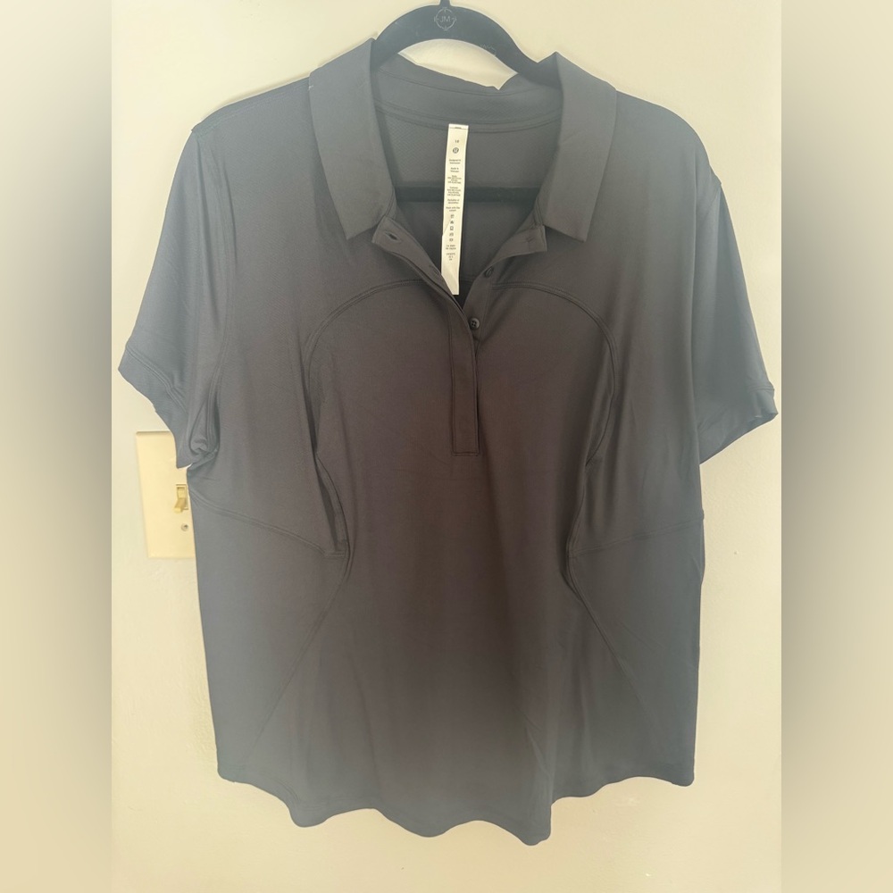 Lululemon Athletica Black Polo Shirt